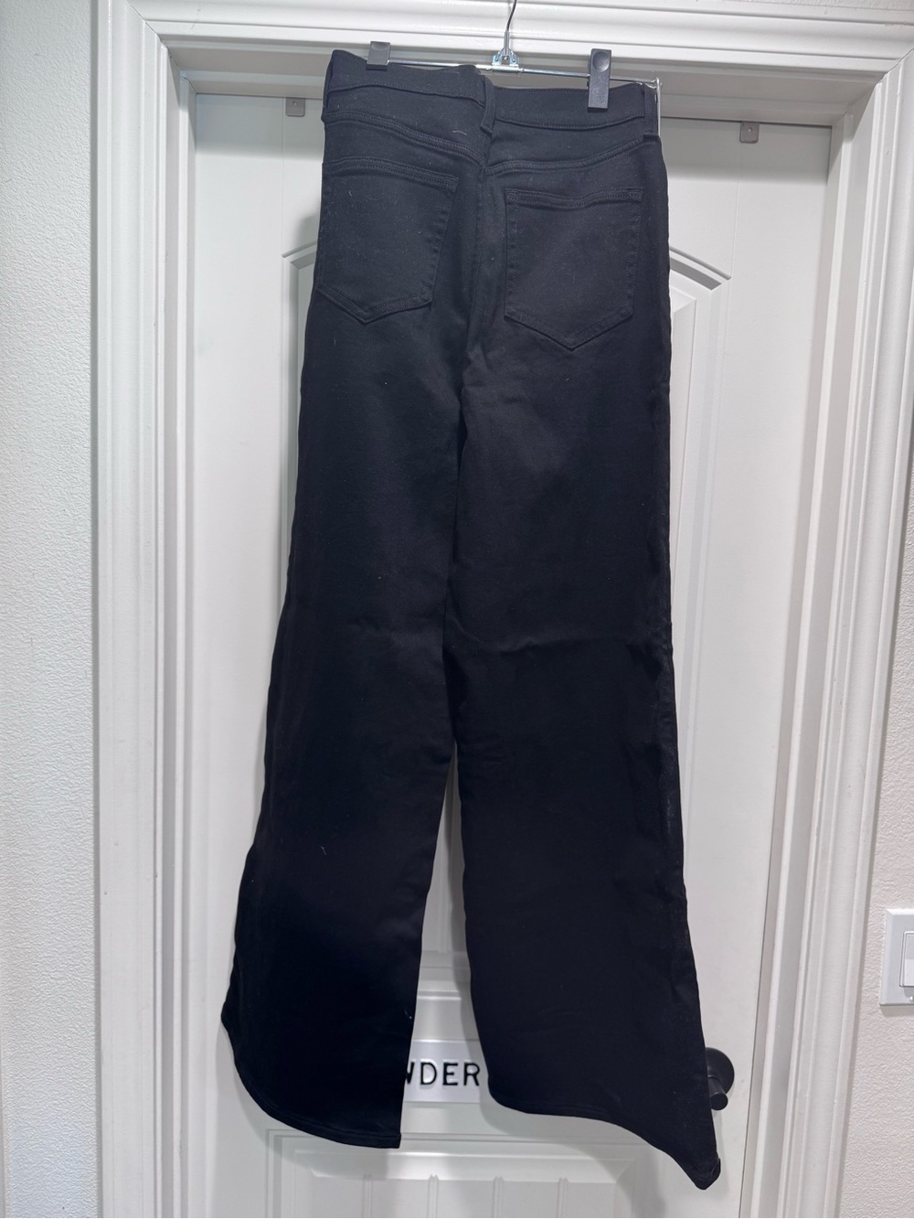 Lands' End Black Wide-Leg High-Rise Jeans